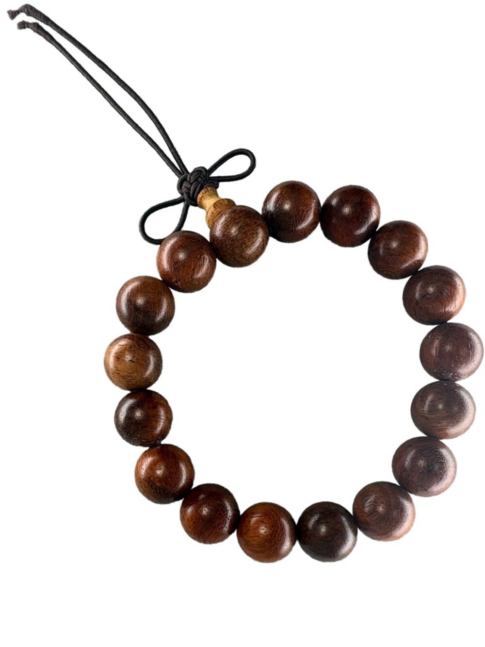 Natural Burma Padauk Wood Bead Bracelet 12mmx17 Rosewood Meditation Mala 16g